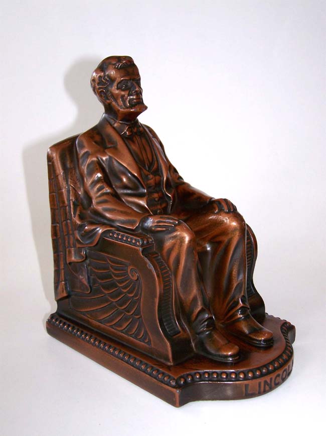 A Beautiful pair of Antique Bookends circa 1924 depicting Lincoln sitting in the chair. — image 2